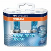 Комплект автоламп OSRAM H4 12V 60/55W COOL BLUE HYPER  62193CBH